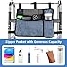 Dark Blue Walker Storage Bag with Cup Holder - Foldable Water Resistant Large Capacity Basket, Armrest Accessories for Folding Walkers Rollators Seniors Elderly Handicap