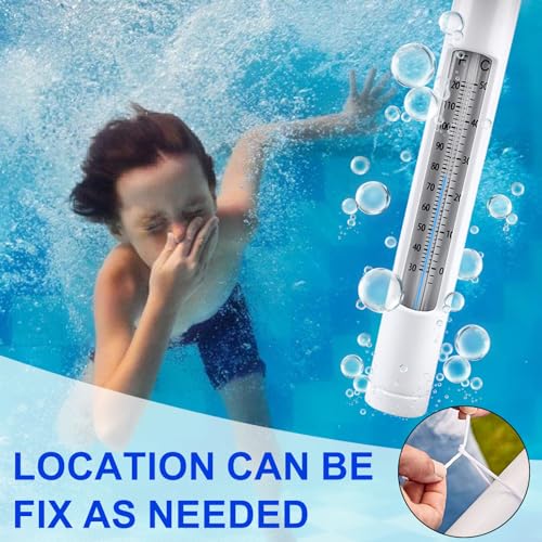 Miniatura 5 de Baifulai Termómetro Flotante Para Piscina, Resistente A La Rotura, Termómetro De Agua Flotante Para Piscinas, Spas, Acuarios, Estanques De Peces Y Piscina De Bebé Amarillo