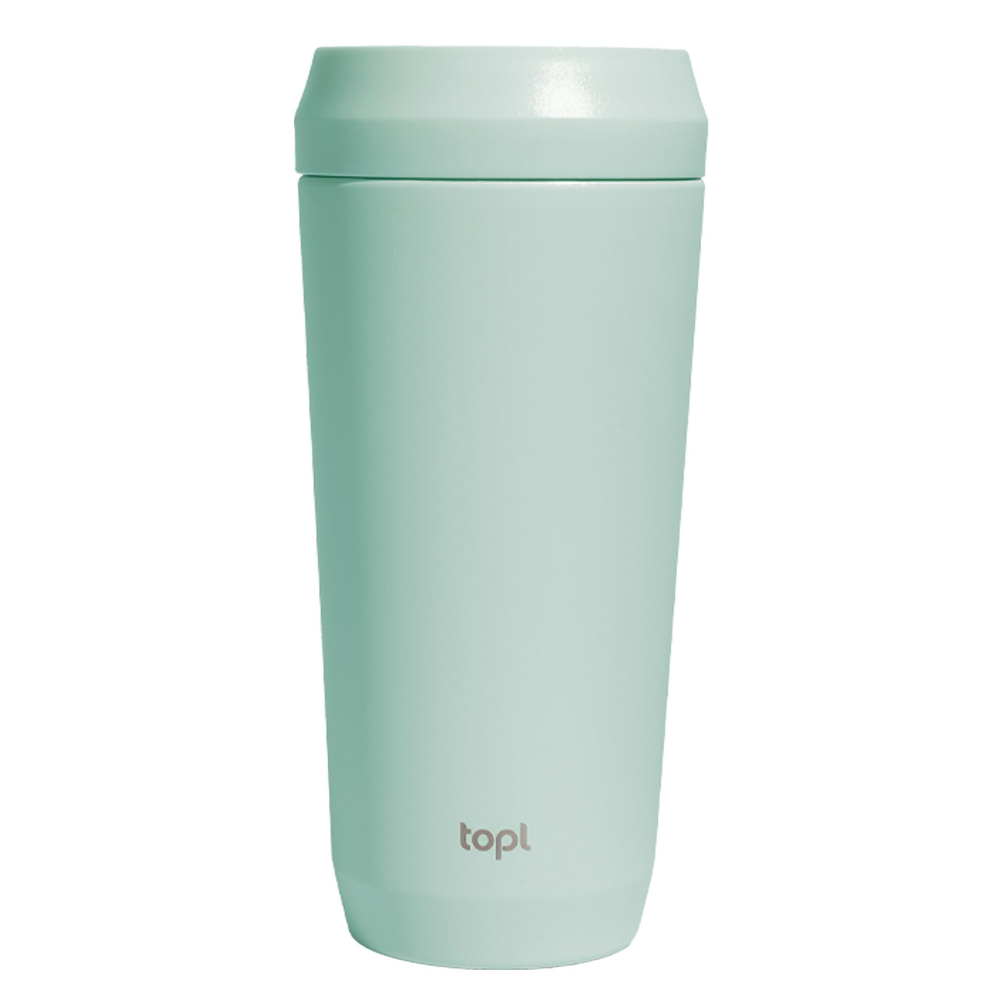 TOPL To Go - Taza de café de viaje aislada con tapa a prueba de fugas de 360°, vaso de café de acero inoxidable para calor/frío, resistente a derrames, sin BPA, menta, 16 onzas