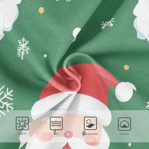 Cotton Toddler Underwear Custom Cute Santa Claus Christmas Green Cute Panties Girl Bright Kids Undies Briefs 2t3