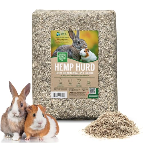 Small Pet Select Hemp HURD Ultra-Premium Small Pet Bedding, Biodegradable Animal Bedding, Eco Friendly Odor Control for Rabbits, Guinea Pigs, Hamsters, and Other Small Animals, 6.6 lb