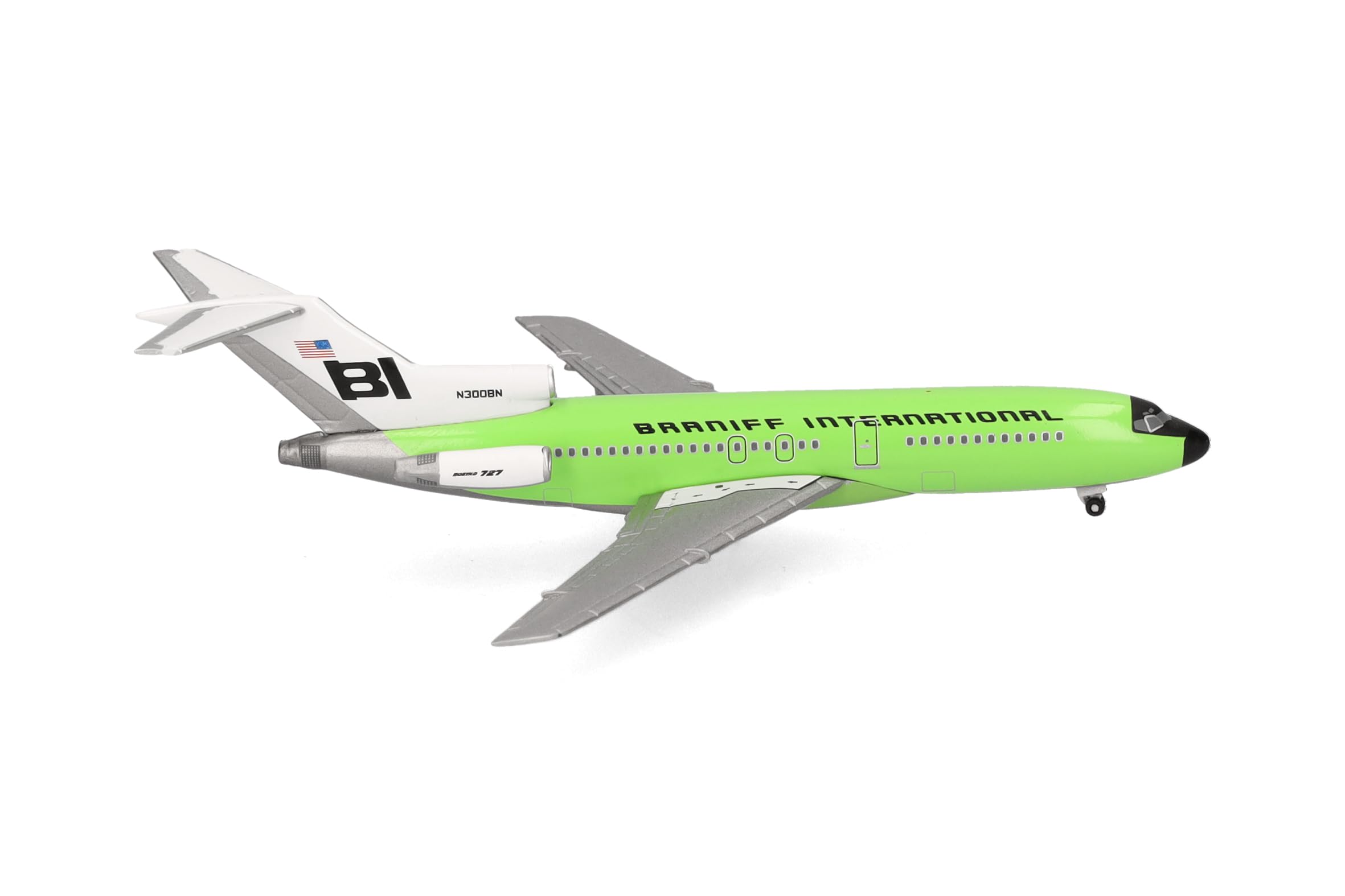 Herpa 60yr Boeing 727-100 Branff International Lime Green(1:500) HA537988