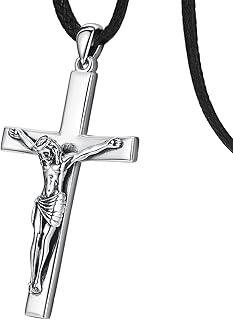 Eusense St Michael/St Christopher/St Benedict/Saint Jude/Virgin Mary Miraculous Medal/Jesus Cross Crucifix/St Joseph//St Anthony Pendant Necklace for Men Women