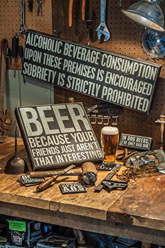 Primitives-by-Kathy-18027-Box-Sign-6-x-25-In-Dog-Beers Primitives by Kathy 18027 Box Sign 6 x 25 In Dog Beers