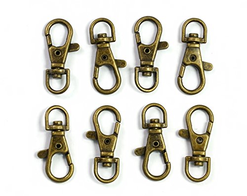 ALL in ONE Lobster Claw Swivel Clasps Lobster Snap Clasp Hook for Key Ring DIY Craft Jewelry Making 1-1/2