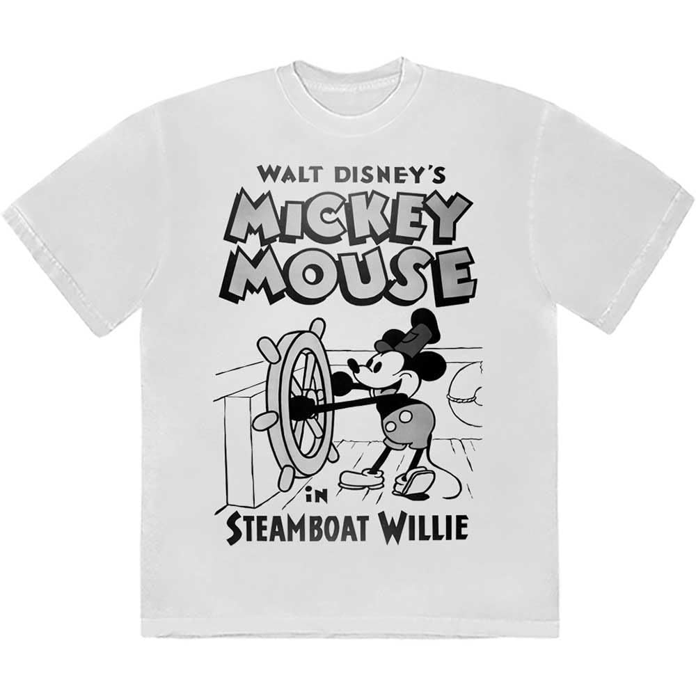 Disney Mickey Mouse Steamboat Willie T-Shirt White XL