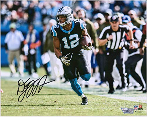D.J. Moore Carolina Panthers Autographed 8" x 10" Hurdle Photograph - Autographed NFL Photos D.J. Moore Carolina Panthers Autographed 8" x 10" Hurdle Photograph - Autographed NFL Photos
