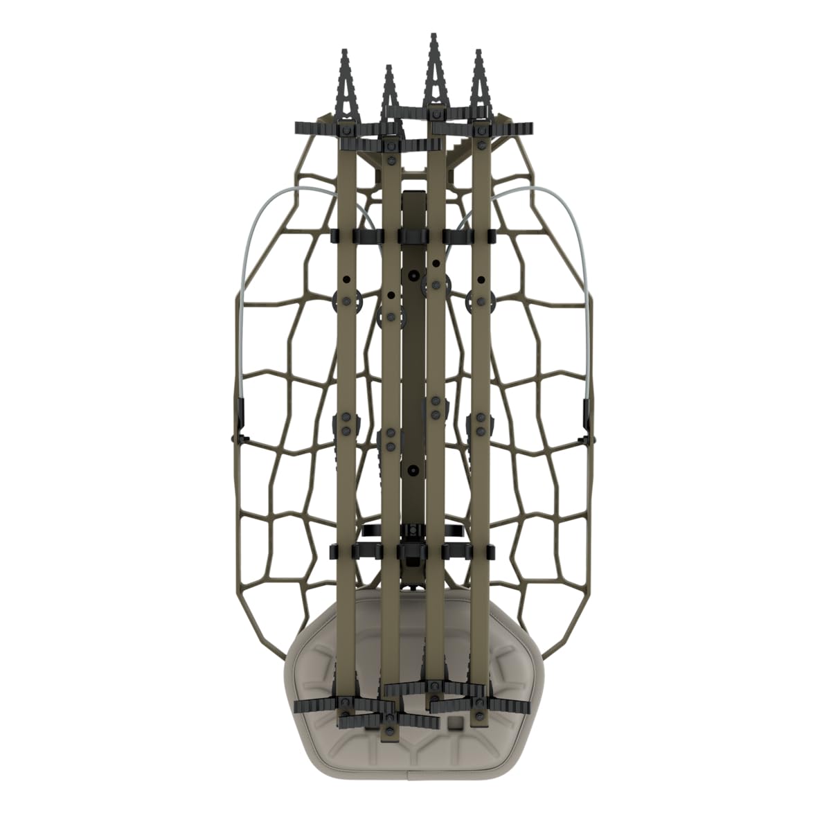 NOVIX Echo Hunt Ready System - Hunting Accessories Bundle w/Lock on Tree Stand & Tree Steps – Versatile & Packable – Frost-Coated Treestand Accessories - Made in USA, FDE (Flat Dark Earth)