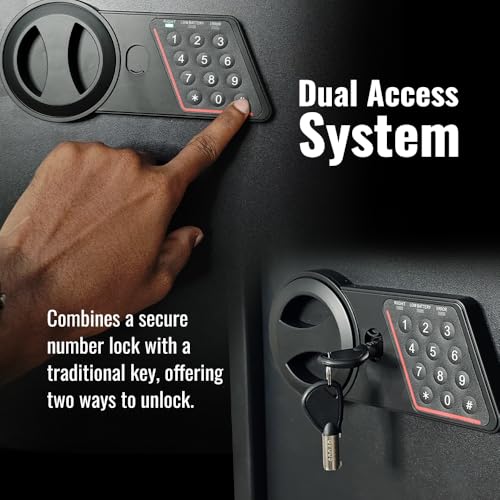 Image of IBELL SL-20B Locker Box For Money, Jewellery, Electronic Safe Locker for Home & Office -Digital Lock with Password and Emergency Key, 200H x 310W x 200D mm, 4.19kg, 12 Months Warranty (Net-8.5L)
