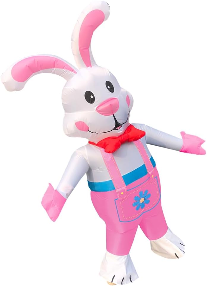 2 Packs Funny Adult Outfit Inflatable Bunny Costume Rabbit Blow-up Costume for Adult/Easter Day/Halloween/Birthday Party/Christmas - Image 6