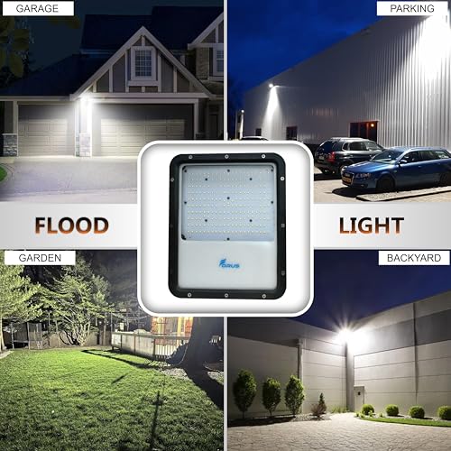 Image of Forus 150W LED Flood Light Outdoor with 4 Year Warranty, IP67 Waterproof Decorative Focus Light, Yellow Security Lighting for Home, Garden, Events, Terrace, Landscape, Building, Stage, Party (1 PC)