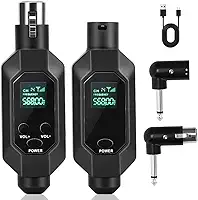 Generic Transmissor de Microfone Sem Fio, Conversor de Microfone com Redução Automática de Ruído, UHF Profissional Conversor de Microfone Sem Fio Transmissor e Receptor