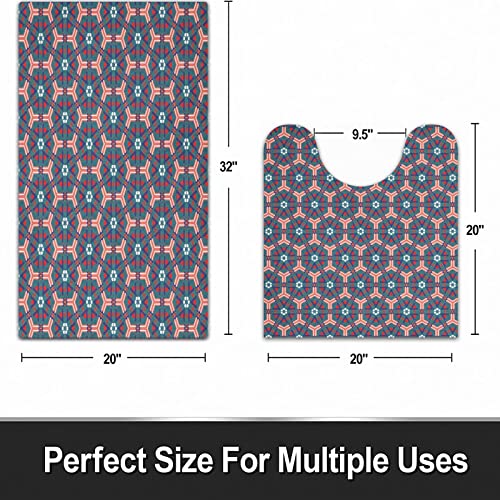 FALOME 2-teilige rutschfeste Badematte,Traditionelle marokkanische Mosaikfliesen, sechseckig, dekorativer… – Bild 3