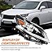 Aspaton Left & Right Xenon Headlight w/DRL Compatible with 2013-2015 RX350 RX450h w/o AFS Headlamp 81170-0E160 81130-0E160 (Passenger & Driver Side)