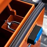 PACLOCK's UCS-10A Universal Jobsite Box Lock, High Performance 6-Pin Cylinder, Keyed Differently, Black