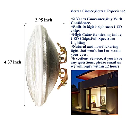 Led Par36 Bulb 9W 900Lm Eq To 60W Halogen 10-30V Waterproof Ip68 Flood Light Bulbs Par36 Led Bulb For Landscape Well Light Off-Road Vehicles Tractor Rv Vehicles (Daylight White 1 Pack) #TOP2