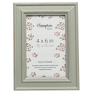Hampton Frames Paloma PAL301946S – Cadre photo vieilli chic – Vert sauge – 10 x 15 cm