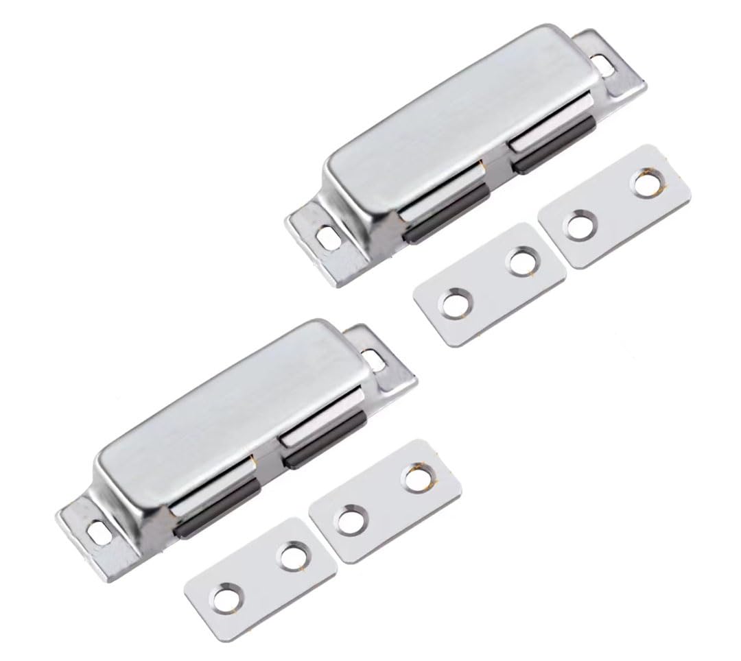 Door Catch, Push Opener,Cupboard Latch,2 Pack Magnetic Catches Latches,Cabinet Magnets RV for Wardrobe Room Kitchen (Color : A, Size L)(G,L)
