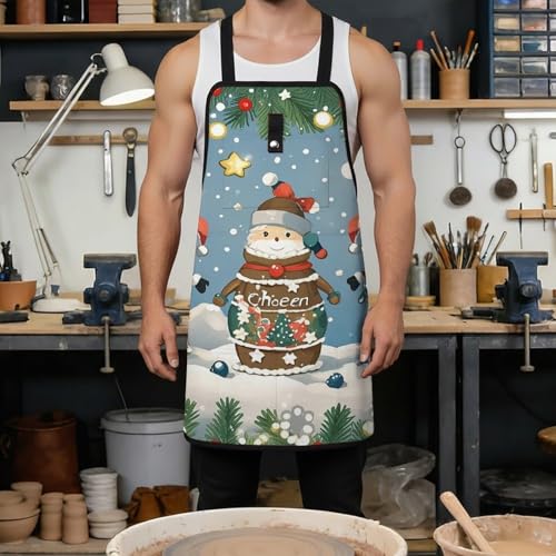 Delantal de trabajo para taller Christmas Cheer con bolsillos miniatura 4