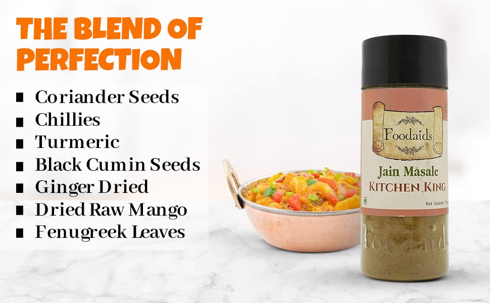 Foodaids Kitchen King Masala 100gm / sabji jain masala/No Onion No Garlic/Aromatic flavour. 1