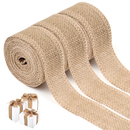 15 metros de cinta de arpillera, 4 cm de ancho, cinta de yute vintage para manualidades, cinta de arpillera suave, cinta de regalo vintage para manualidades, embalaje de regalo, decoración de bodas,
