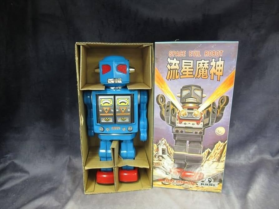 流星魔神　メタルハウス　青 Amazon.co.jp: メタルハウス 電動 ブリキ 流星魔神 ブルー