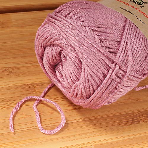 Image of JubileeYarn Bamboo Cotton Sport Yarn - 50g /Skein - Cotton Candy - 8 Skeins