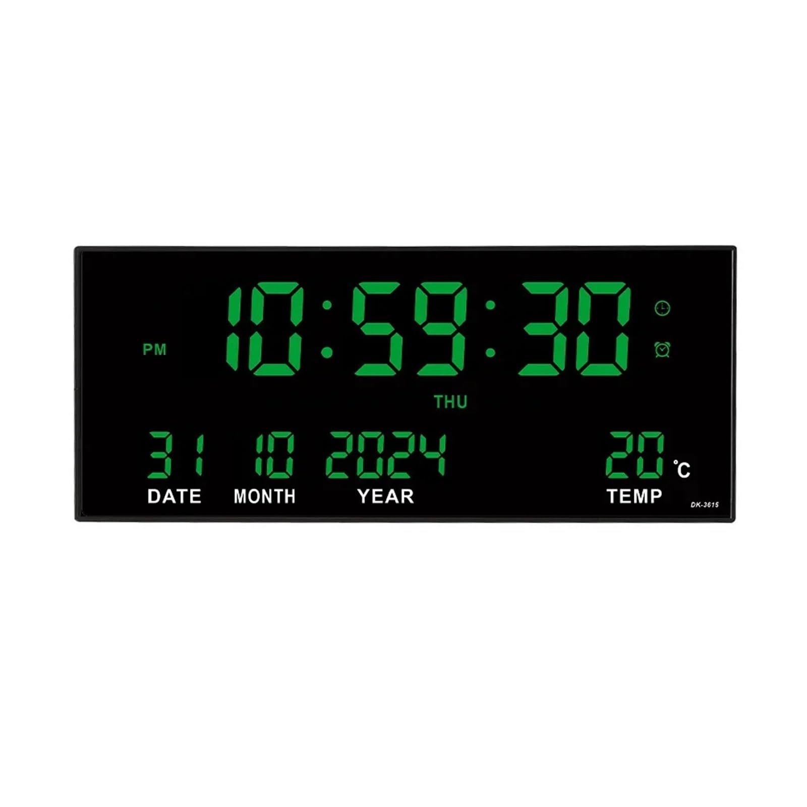 LNNXSZ Bathroom Clock 14'' Digital Large Wall Clock Alarm Temperature Date Calendar Display