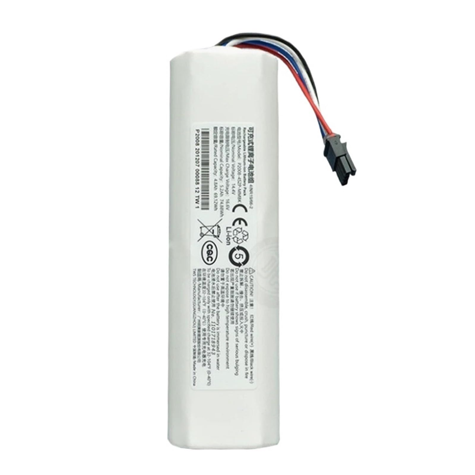 Vhbw Batteria Per Dreame L10s Ultra E L10 Ultra – 5200mAh, 14,4V, Li-Ion – Sostituisce BRR-2P4S-5200S - 2