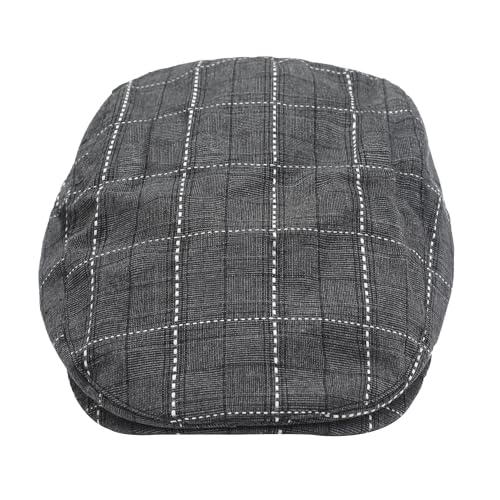 Image of ZLYC Men Cotton Flat Cap Summer Scally Ivy Gatsby Newsboy Beret Driver Cabbie Hunting Hat