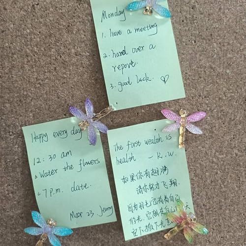 Chinchetas de resina que no doblan para fijar notas sin esfuerzo en oficina y escuela 6