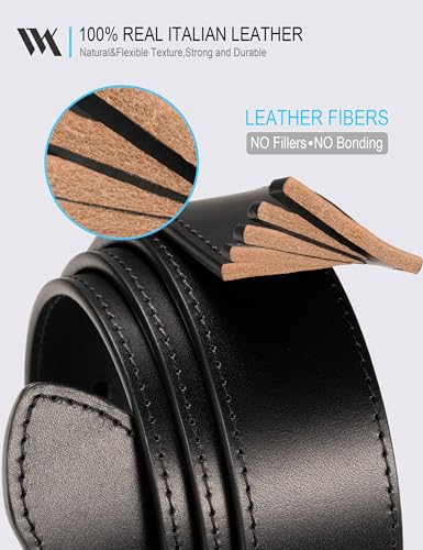 Image of WOLFANT Men's 35mm Dress Casual Belt in Gift Box,100% Italian Full Grain Real Solid Leather