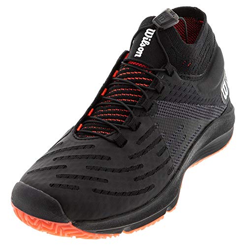 Wilson womens Kaos 3.0 Sft Women Tennis Shoe, Black/White/Fiery Coral, 8.5 US