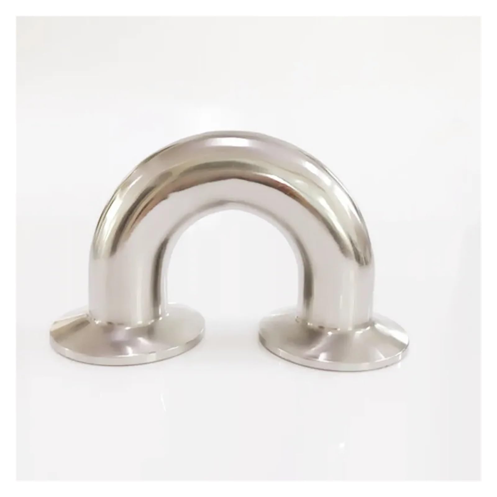 Morsetto triplo per uso alimentare, 3,8 cm, 2,5 cm, 7,6 cm, 8,9 cm, 3,5 cm, ghiera in acciaio inox 304, sanitario a gomito a 180 gradi, per birra casalinga (dimensioni: 51 mm x ghiera 64)