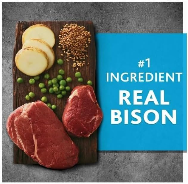 Pure~Balance Wild & Free Grain~Free Dry Dog Food with Real Bison & Venison, Pea & Potato Recipe ~ High Protein, No Fillers, All Life Stages, Ideal for Sensitive Dogs, Supports Immune 11 Lbs ~ (1 Pack)