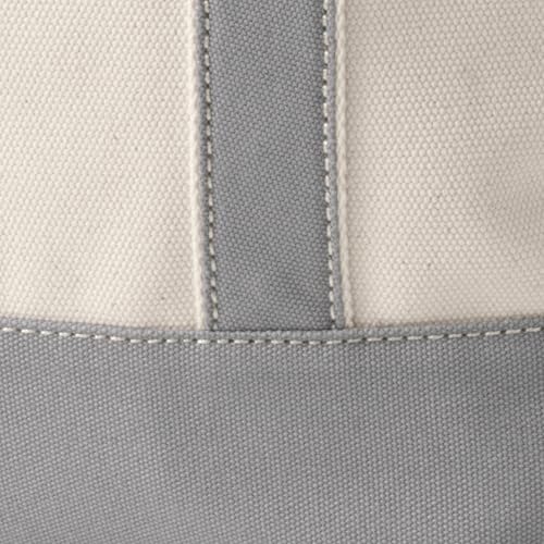 Image of Lands' End Zip Top Long Handle Canvas Tote Bag