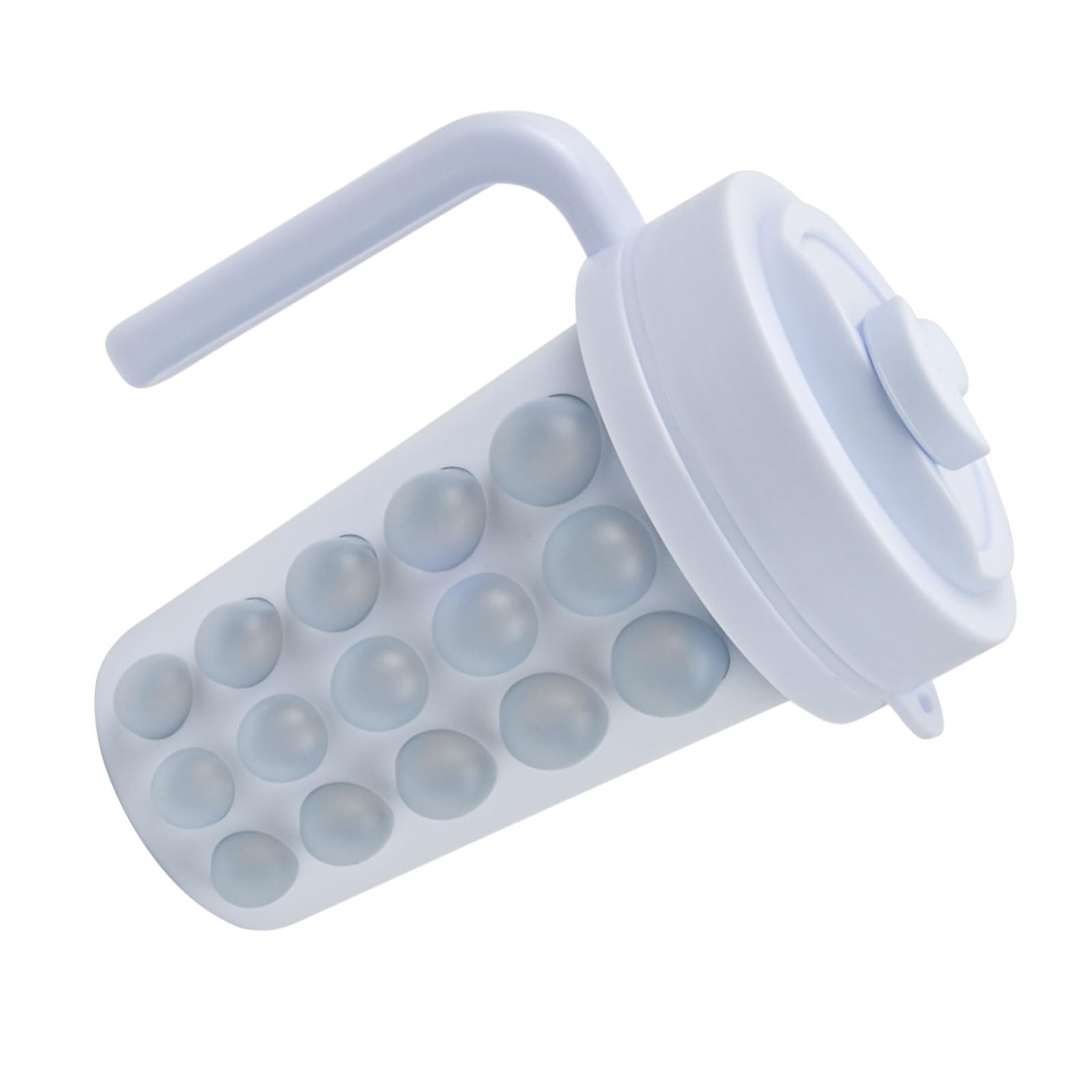 PANGBOER Silicone Ice Cubes Molds with Leak Proof Water Bottle and Drinking Straw Portable Cup for Hot Weather Portable Water Bottle with Straw