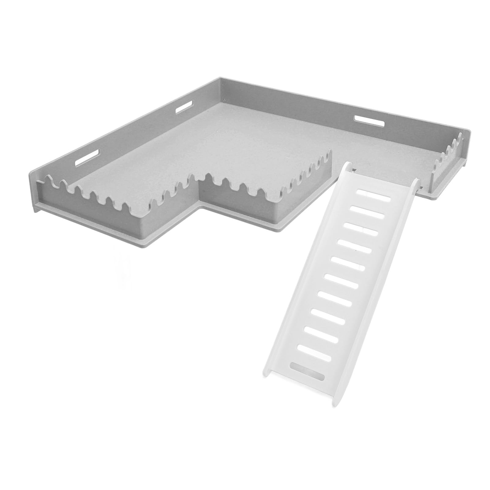Tnfeeon Hamster Climbing Platform, Plastic Standing with Ladder, Activity Space for Small Animals, for Hamster and Guinea Pig Cages (M Type)