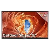 fernseher hdmi 2.1 【Sonnenlesbarer Außenfernseher】Sylvox Pool-Serie Outdoor-TV Helligkeit bis zu 2000 nits, die 6-mal so hoch ist wie die von gewöhnlichen Heim-TV. Es kann automatisch die Helligkeit entsprechend der externen Lichtumgebung anpassen, klare Videos können auch unter der heißen Sonne angesehen werden.