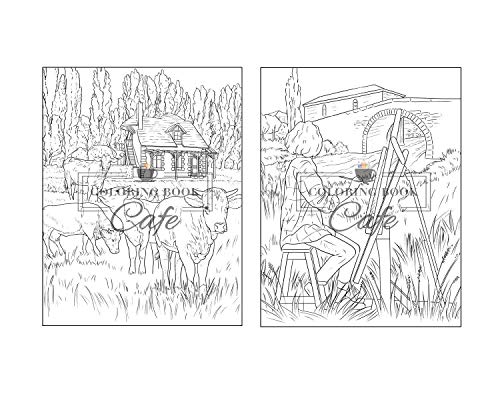 100 Countryside Scenes: An Adult Coloring Book Featuring 100 Amazing Coloring Pages with Beautiful C