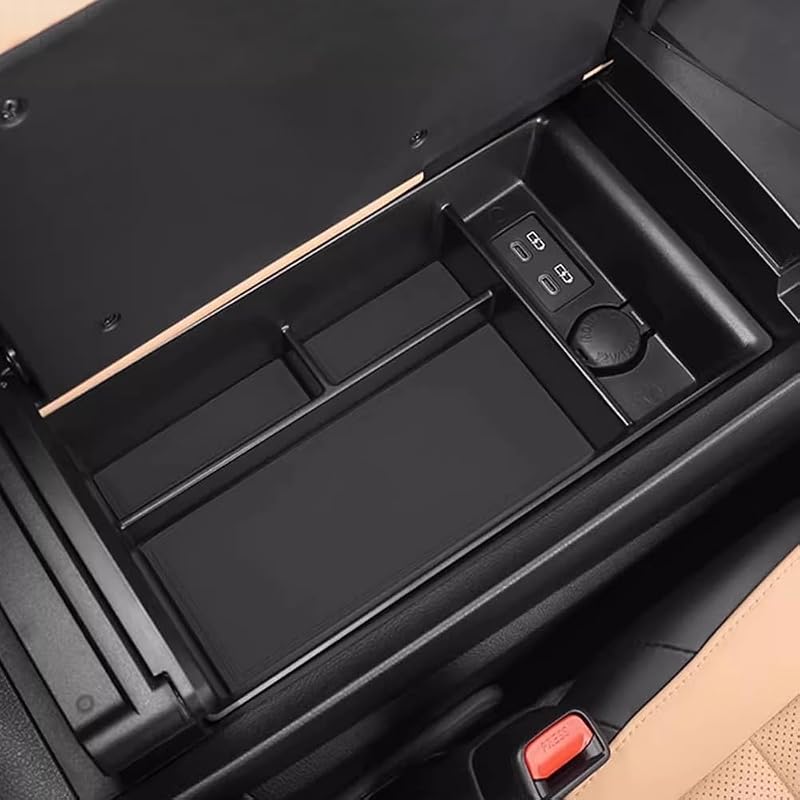 Bandeja Organizadora para Console Central e Apoio de Braço MaKeHoblion para Lexus ES250, ES300h e ES350 2021–2025, preta