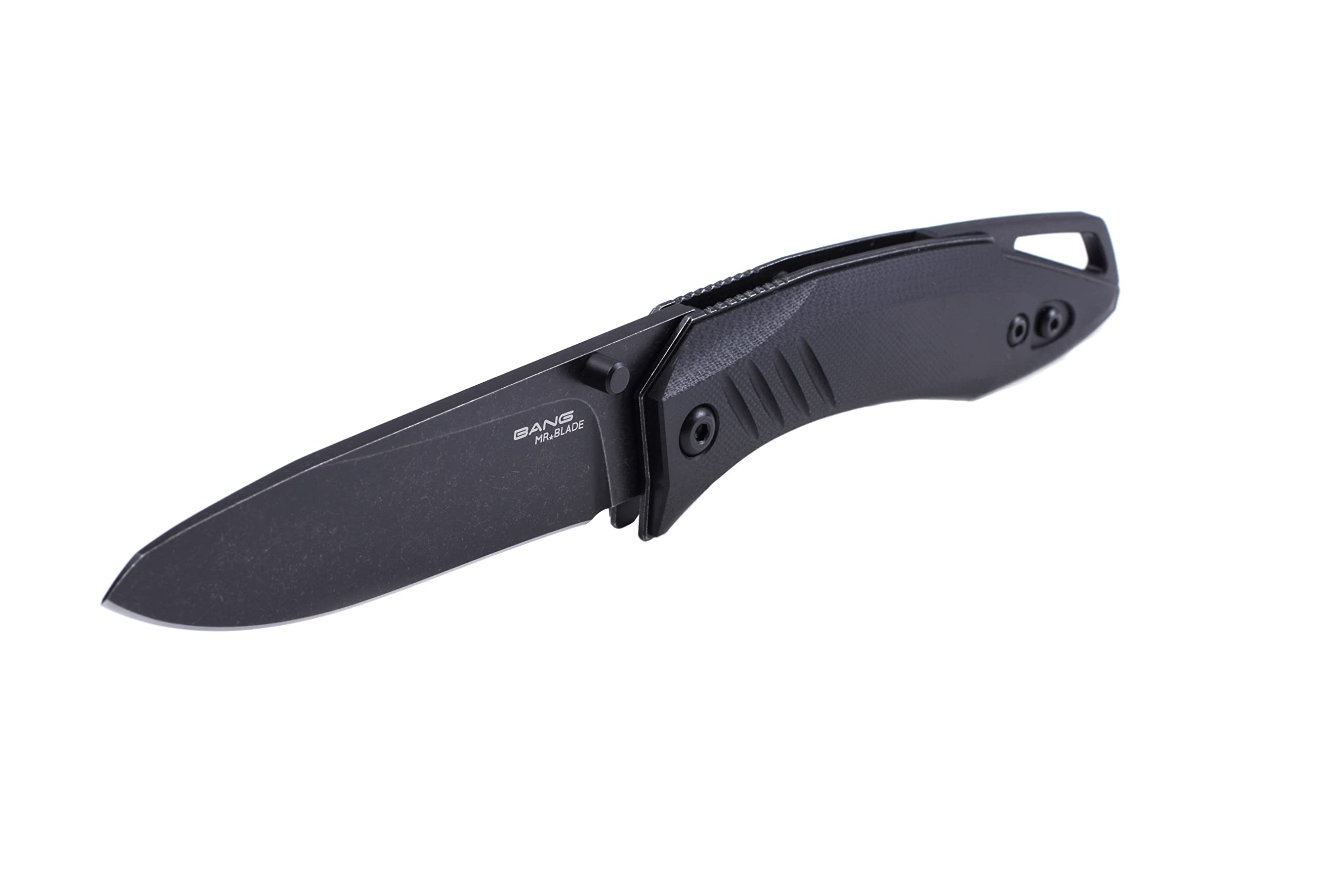 Mr. Blade Nowoczesny scyzoryk — Bang czarny — Bushcraft nóż outdoorowy ze stali D2, czarny, Large X-Weit