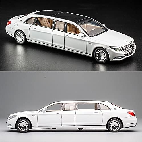 Image of Alloy Car Model Diecasts Metal Toy with Sound /Light /Pull-Back Off-Road Vehicles Car Model Collection Kids Toys Gift Multicolor Pack of 1 (maybeach s600 White)