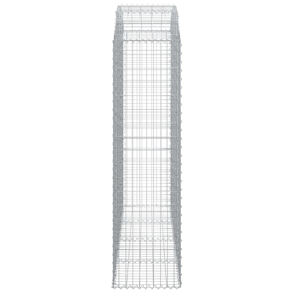 Gavión con arco alto, 200 x 50 x 180/200 cm, hierro galvanizado