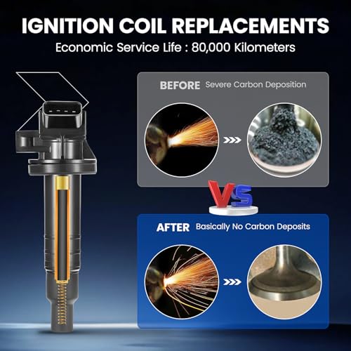Image of UF247 Ignition Coil Pack - Misfire Fix for Toyota Matrix 03-08 Corolla 00-08 Celica MR2 Spyder 00-05, for Chevy Prizm 00-02, Vibe 03-08 1.8L L4 - Replaces C1249 UF315 (4PCS)