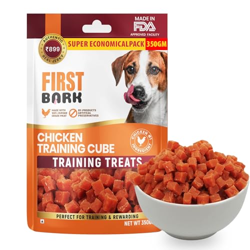 Image of Dog Treats for Adult Dog & Puppy - Training Treats Bite-Sized Chicken Jerky for Dogs, Small Dogs & Shih Tzu | Puppy Treats & Dog Snacks -Chicken Training Cubes (350g) x1