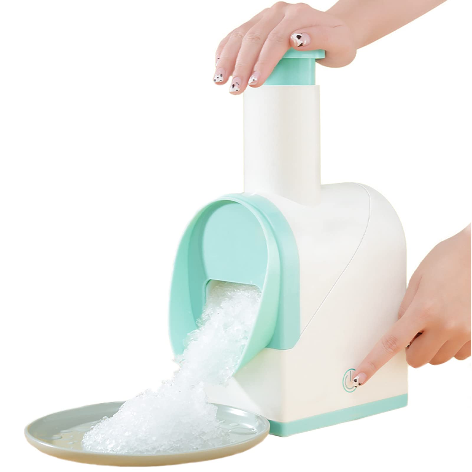 Rasoio Elettrico per Ghiaccio, Macchina per Frullati a Cono di Neve Fai da Te, Macchina per Frullati con Ricarica USB Piccola da Casa, Rompighiaccio per tè al Latte Portatile, Adatto a Ristoranti, N