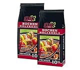  giRo Buchen Holzkohle Premium 2 x 10 kg Kohle Grillenkohle Buchenkohle Sack