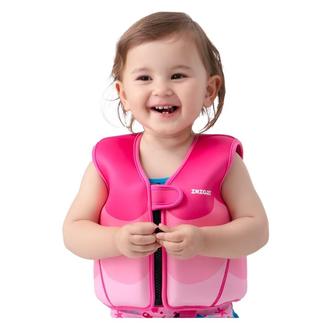 Toddler Swim Vest, Swim Jacket for Kids, Infant Swim Trainer Vest with Adjustable Safety Strap