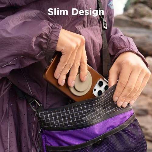 Image of PopSockets Kick-Out Grip for MagSafe, Adjustable Kickstand for Portrait or Landscape, Magnetic Stand, Brown - Latte